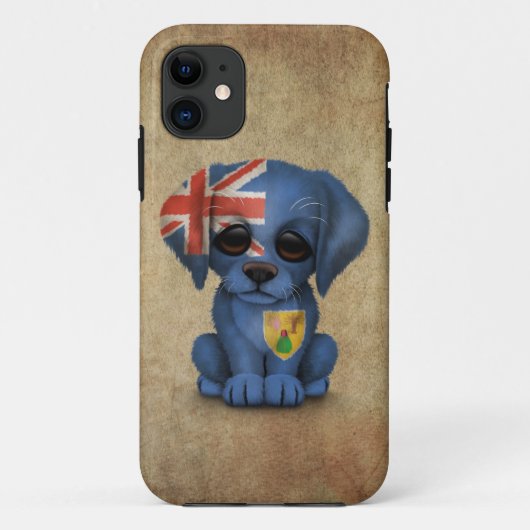 かわいい愛国心が強いトルコ人および荒いCaicosの小犬 Case-Mate iPhoneケース (裏面)