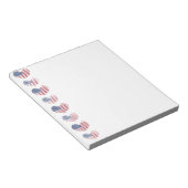 かわいい愛国心のあるアメリカ国旗 ノートパッド (アングル)