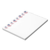 かわいい愛国心のあるアメリカ国旗 ノートパッド (回転)