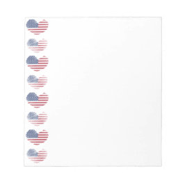 かわいい愛国心のあるアメリカ国旗 ノートパッド