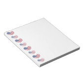 かわいい愛国心のあるアメリカ国旗 ノートパッド (アングル)