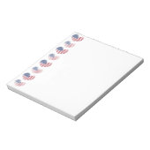 かわいい愛国心のあるアメリカ国旗 ノートパッド (回転)