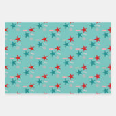 かわいい愛国心の散らばる星模様 ラッピングペーパーシート (正面2)