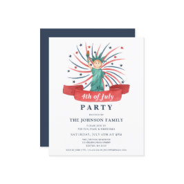 かわいい愛国心の赤と青7月4日