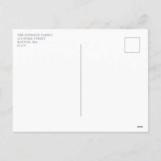 かわいい愛国心の赤と青7月4日 シーズンポストカード (裏面)