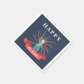 かわいい愛国心の赤と青7月4日 スタンダードカクテルナプキン (角)