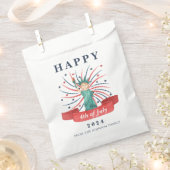 かわいい愛国心の赤と青7月4日 フェイバーバッグ (クリップ留めされた状態)