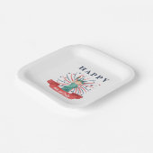 かわいい愛国心の赤と青7月4日 ペーパープレート (傾斜あり)