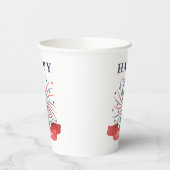 かわいい愛国心の赤と青7月4日 紙コップ (左)