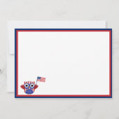 かわいい愛国的なフクロウ7月4日招待状 招待状 (裏面)