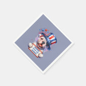 かわいい愛国的なBBQパーティー スタンダードカクテルナプキン (角)