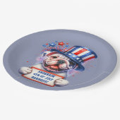 かわいい愛国的なBBQパーティー ペーパープレート (アングル)