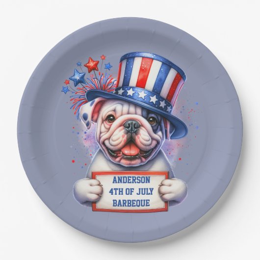 かわいい愛国的なBBQパーティー ペーパープレート (正面)