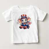 かわいい愛国象 ベビーTシャツ (正面)