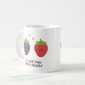 かわいい愛果実多くのしゃれのユーモア コーヒーマグカップ (正面左)