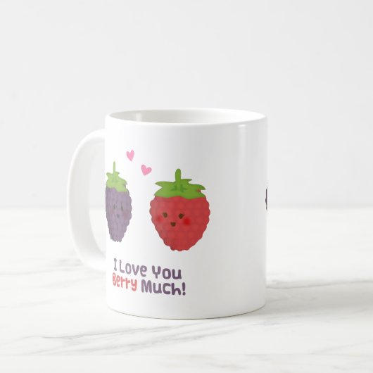 かわいい愛果実多くのしゃれのユーモア コーヒーマグカップ (正面左)