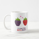 かわいい愛果実多くのしゃれのユーモア コーヒーマグカップ (左)