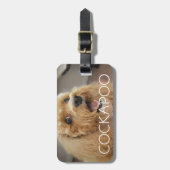 かわいい愛犬が微笑むパーソナライズされた ラゲッジタグ (正面縦)