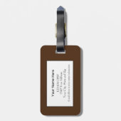 かわいい愛犬が微笑むパーソナライズされた ラゲッジタグ (裏面縦)