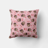 かわいい愛犬ピンク赤 クッション (裏面)