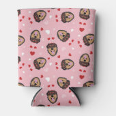 かわいい愛犬ピンク赤 缶クーラー (正面)