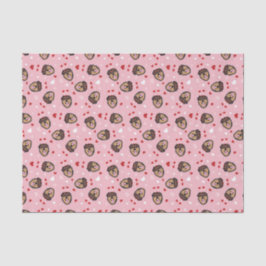 かわいい愛犬ピンク赤 薄葉紙