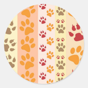 かわいい愛犬家をプリント ラウンドシール