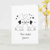 かわいい愛犬家グリーティングカード、お気に入り カード (黄色い花)