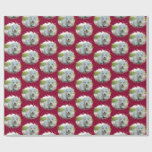 かわいい愛犬家パーソナライズされたの写真パターン ラッピングペーパー (フラット)