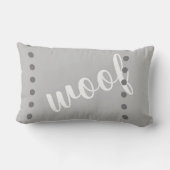かわいい愛犬家引用文枕グレーと白 ランバークッション (裏面)