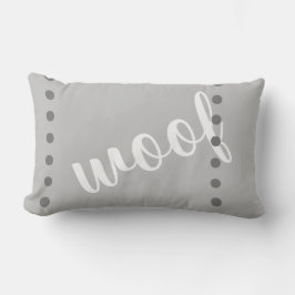かわいい愛犬家引用文枕グレーと白 ランバークッション