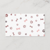 かわいい愛犬座り搭乗保育園 名刺 (裏面)