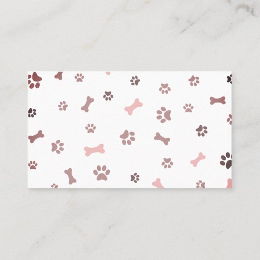 かわいい愛犬座り搭乗保育園 名刺 (裏面)