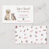 かわいい愛犬座り搭乗保育園 名刺 (正面/裏面)