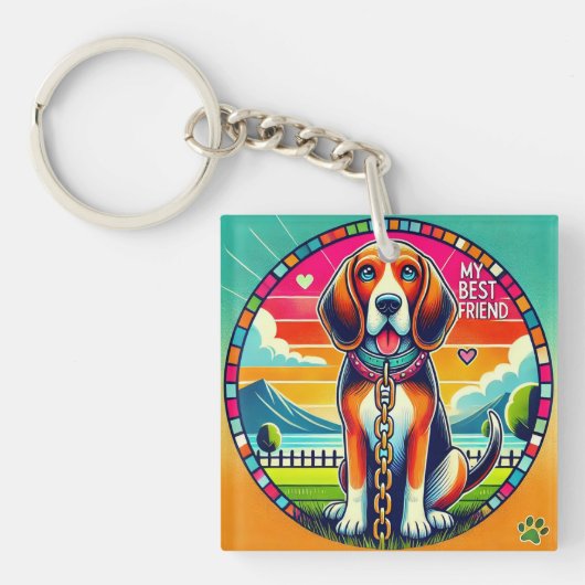 かわいい愛犬 キーホルダー (正面)