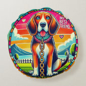 かわいい愛犬 ラウンドクッション (裏面)