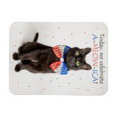 かわいい愛猫のための幸せな7月4日 マグネット (横)