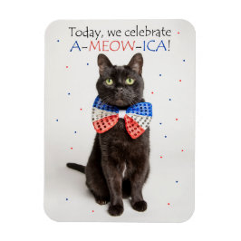 かわいい愛猫のための幸せな7月4日 マグネット