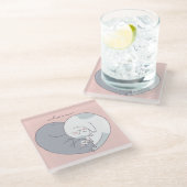 かわいい愛猫ガラスコースター ガラスコースター (アングル)