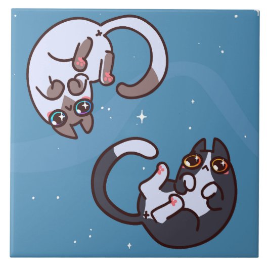 かわいい愛猫セラミックタイル タイル (正面)