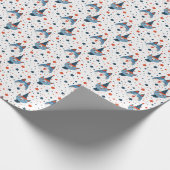 かわいい愛猫誕生日7月4日スター ラッピングペーパー (角)