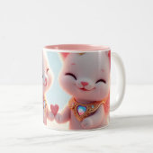 かわいい愛猫 ツートーンマグカップ (正面右)
