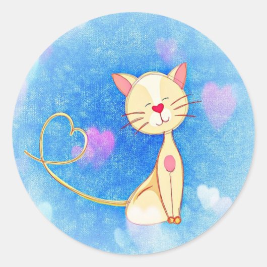 かわいい愛猫 ラウンドシール (正面)