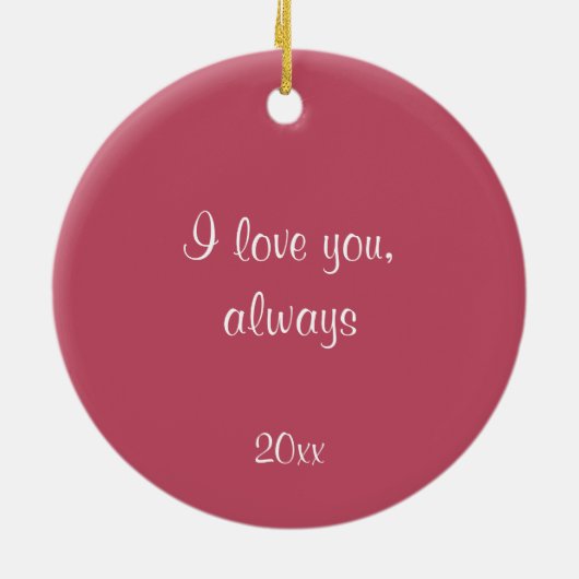 かわいい愛猿のピンクの陶磁器のオーナメント セラミックオーナメント (裏面)