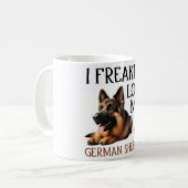かわいい愛私のドイツの羊飼い犬 コーヒーマグカップ (正面左)