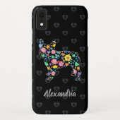 かわいい愛私のフレンチ・ブルドッグの花柄 Case-Mate iPhoneケース (裏面)