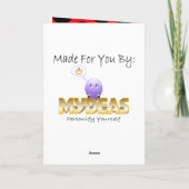 かわいい愛虫のてんとう虫の挨拶状 カード (裏面)