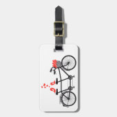 かわいい愛鳥が付いているタンデム自転車 ラゲッジタグ (正面縦)