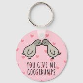 かわいい愛鳥のシール | お前与えは鳥肌だ キーホルダー (正面)