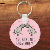 かわいい愛鳥のシール | お前与えは鳥肌だ キーホルダー (正面)